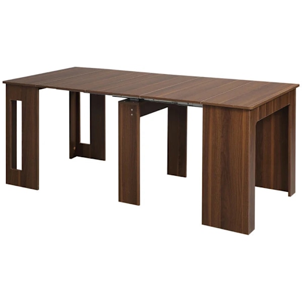 Rootz Spisebord - Udtrækbart spisebord - Mobilt - Moderne Design - Spånplade - Stål - Brun - 180cm X 85cm X 75cm