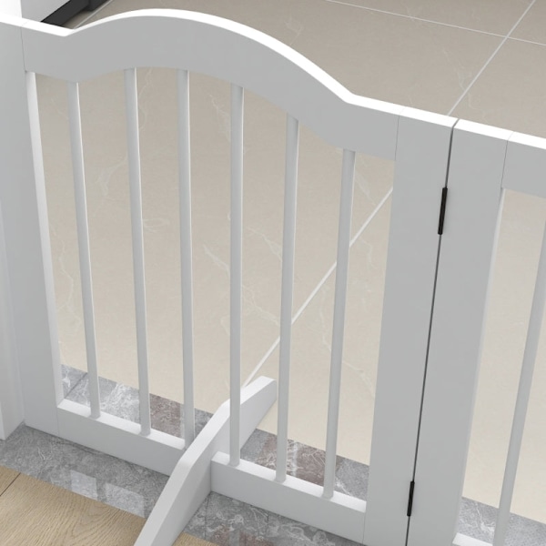 Rootz Pet Dog Barrier - Puinen koiran portti - Aita - Massiivipuu - MDF - Säädettävä - 203,5 cm x 29,5 cm x 61 cm