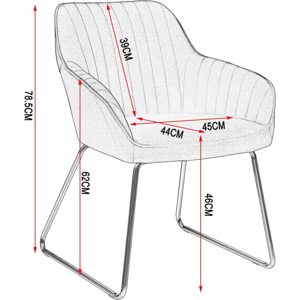 Rootz Set med 4 matstolar - Sammetsklädda stolar - Moderna konto