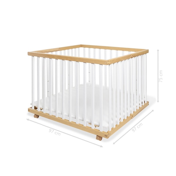 Rootz 'Lexus' Large PlayPen - Foldbar Baby Play Yard - Portable Infant Pen - 3 Höjder - 97 cm x 97 cm x 75 cm