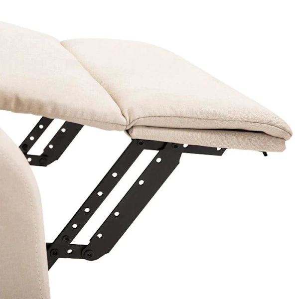 Rootz Stand-up Chair - Fjernbetjeningsstol - Tv Stol - Linned + Træ + Skum - Creme - 72,5 X 94 X 109 Cm