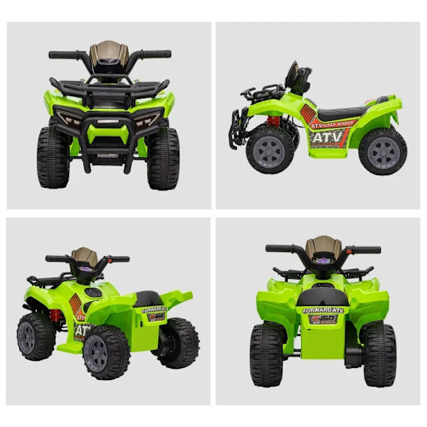 Rootz Mini Electric Quad - Elektrisk ATV-klapvogn - Forlygte - Børnekøretøj - Børnemotorcykel - Elektrisk Quad i 18-36 måneder - Metal - PP Plast - Gr