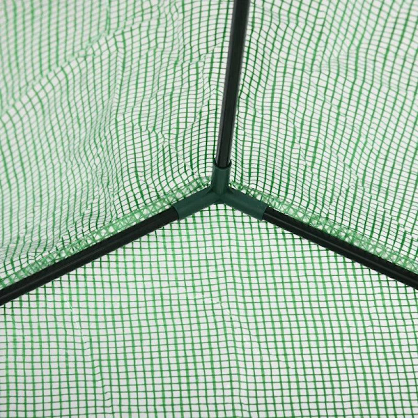 Rootz Folie Växthus - Växthus med 6 hyllor - Walk-in Trädgårdsbod Växthus - Tomathus - Planthus Med Roll-up Entré - Kallram - Grön - 141 x 72 x 191 cm