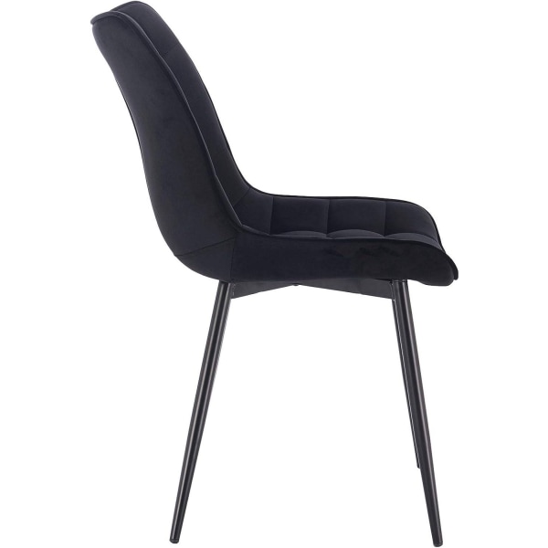 Rootz 8 ruokapöydän tuolin setti - Velvet-istuin - Metalliset jalat - Mukava ja ergonominen - Kestävä ja pitkäikäinen - Lattian suojaus - 85,5 cm x 46