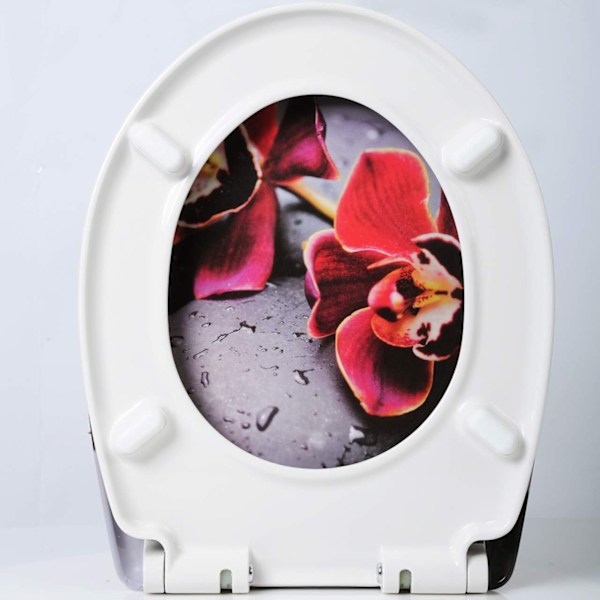 Rootz-wc-istuin Soft-Close-mekanismilla - Duroplast - Pikavapautustoiminto - Antibakteerinen - O-muoto - Liukumattomat puskurit - 45,5 cm x 37,1 cm