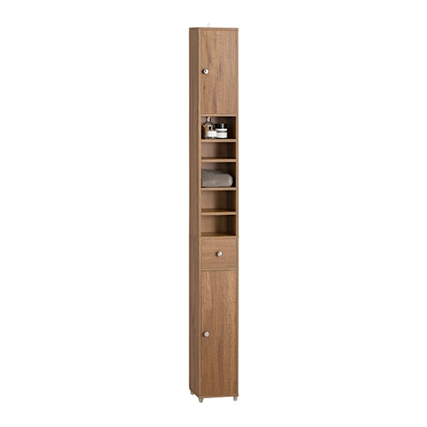 Rootz Tall Kylpyhuonekaappi - Säilytysjärjestelmä - Vapaasti seisova hylly - Vintage Design - Säädettävät hyllyt - Kärjenkestävä - Liukumattomat jalat
