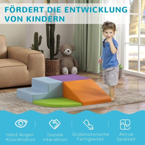 Rootz Soft Building Block Set - Klätterblock - Skumblock - Motorutveckling - Fuskläder - 45cm x 45cm x 25cm