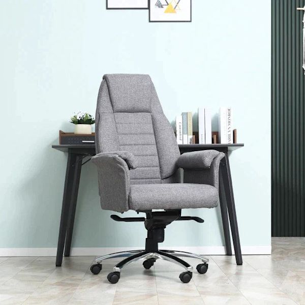 Rootz kontorsstol - Ergonomisk snurrstol - Justerbar i höjdled - Ljusgrå - 68 x 72 x 120-126 cm