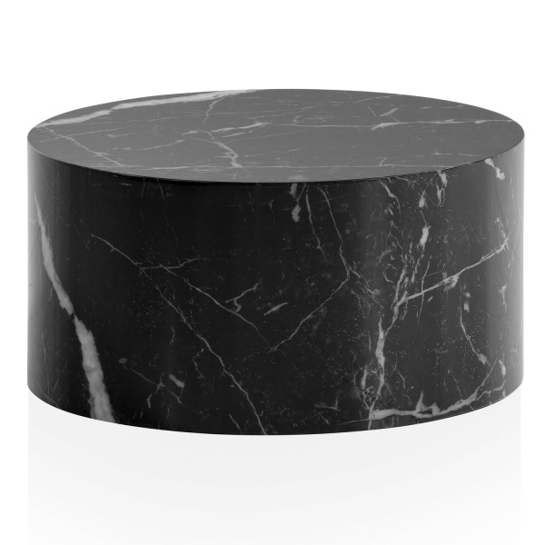 Elegant Rootz -sohvapöytä - Pyöreä pöytä - Marmori look - Musta