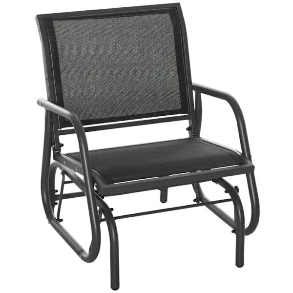 Rootz gyngestol - Havehave - Stol Relax Stol - Havegynge - Sort - 75 x 66 x 85 cm