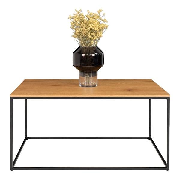 Rootz Vita soffbord - Slank mittstycke - Modernt bord - Oak -Look Finish - Stabil metallram - 60 cm x 90 cm x 45 cm
