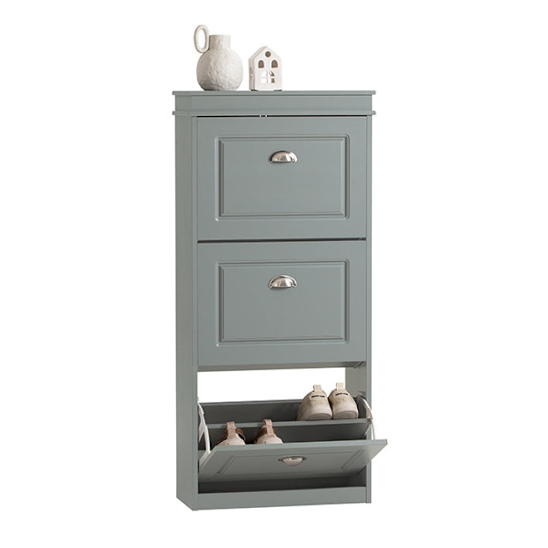 Rootz Skoskåp med 3 flikar - Skotippare - Skoorganisator - FSC-certifierad - Väggfästbar - 100 % återvinningsbar förpackning - 53cm x 117cm x 24cm