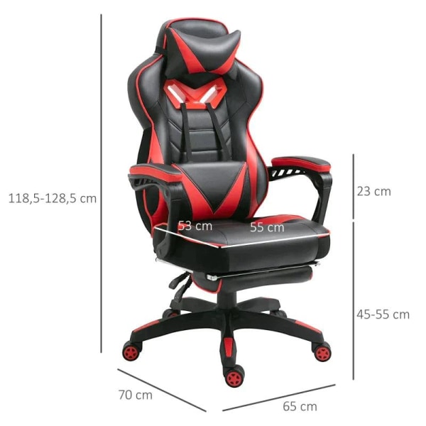 Rootz Gaming Chair - Ergonomisk kontorstol - Drejestol - Justerb