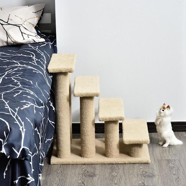 Rootz djurtrappa - Beige - Spånskiva, plysch - 25 cm x 16,92 cm x 23,62 cm