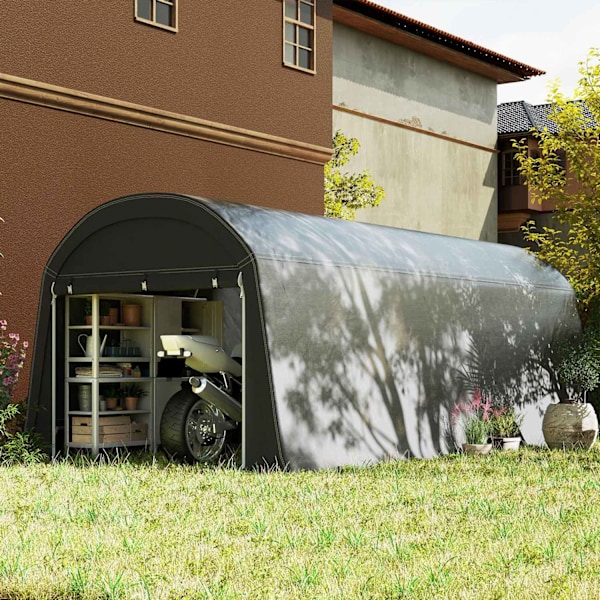 Rootz Garden Shed - Tool Tent - Ställ in garage - Vattentät - UV -resistent - 300 cm x 600 cm x 230 cm - Hållbart skydd