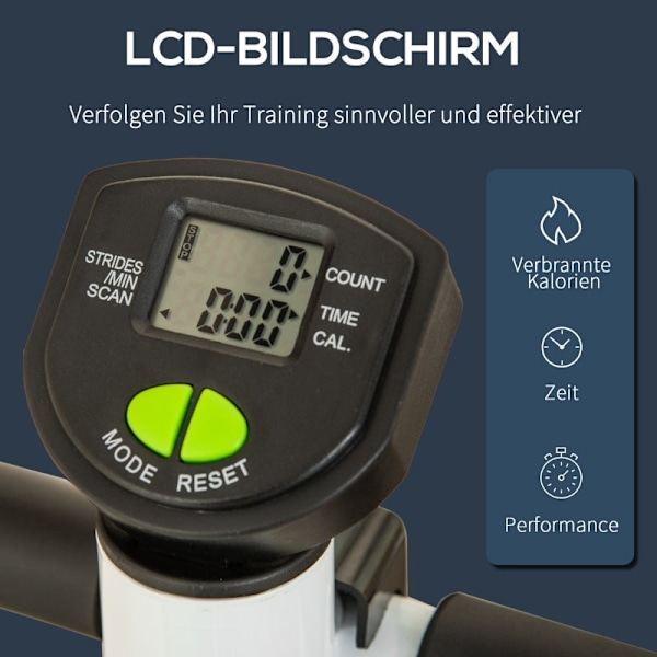 Rootz Stepper - Träningsmaskin för underkropp - Stegmaskin - Calories Burned Counter - Stålram - 55cm x 44cm x 108cm