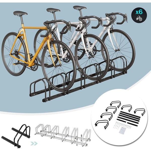 Rootz galvaniseret jern cykelstativ - Cykelstativ - Cykelholder - Holdbar og vejrbestandig - Nem montering - Universal Fit - 160,5 cm x 32 cm x 27 cm