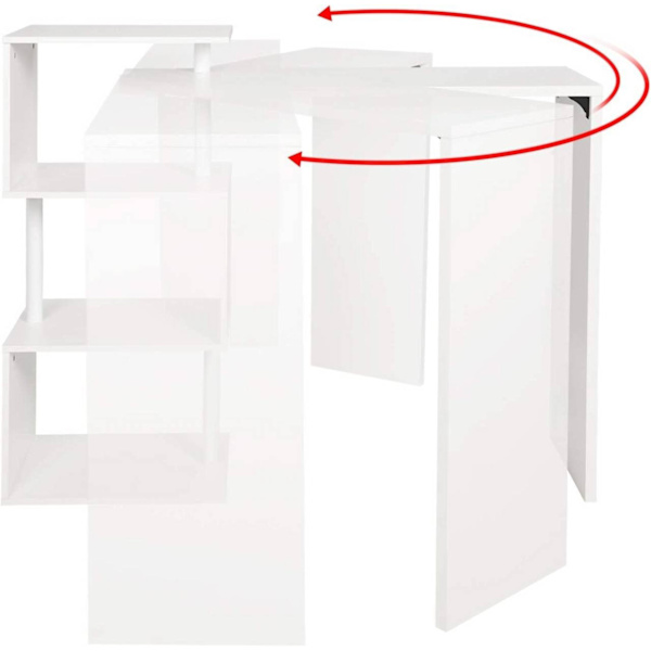 Rootzin monitoiminen pyörivä baaripöytä - Säilytyspöytä - Kääntyvä pöytä - Tilaa säästävä - Runsaasti säilytystilaa - Kestävä - 134cm x 112cm x 38cm