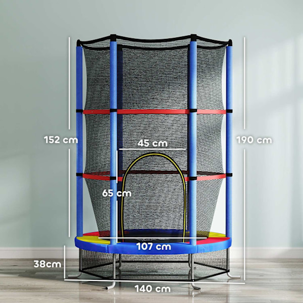 Rootz Children's Trampoline - Kids Jumper - Safety Bouncer - Endless Bouncy Fun - Steel Frame, Ø140x160cm