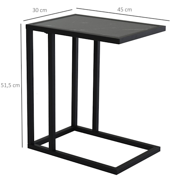 Rootz sohvapöytä - Sohvapöytä - Kulmapöytä - Pitkäkestoinen laatu - 45L x 30L x 51,5K cm