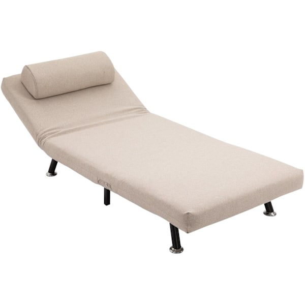 Rootz folding relaxation stol - fåtölj säng - bäddsoffa - justerbart ryggstöd - 75 cm x 70 cm x 75 cm - brun