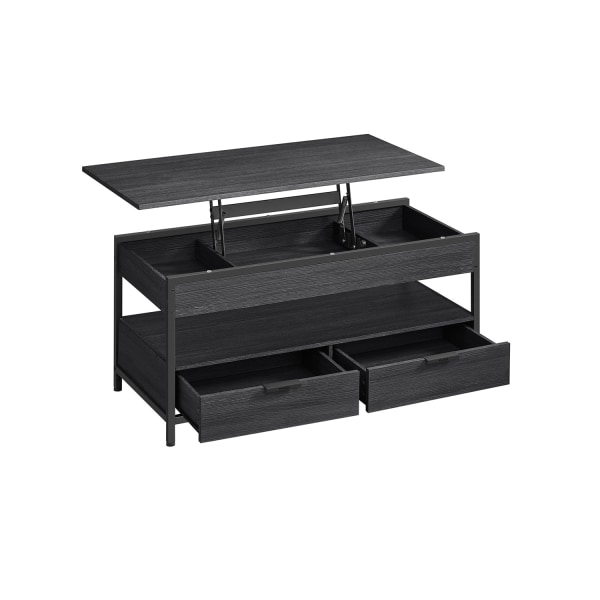 Rootz Justerbart Sofabord - Antracit Grå-Ink Sort - Spånplade stål - Stort 50 x 100 cm - Højde 48-63 cm - Letvægt 25,6 kg - Max belastning 136 kg