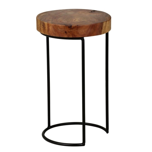 Rootz Sidebord - Massivt træ Sidebord - Sidebord - Sofabord - 28 cm - - Brun