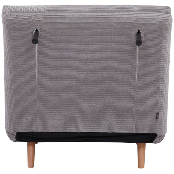 Rootz 2-i-1 lænestolsseng - Justerbar nakkestøtte - Corduroy Look - Grå - 82 cm x 8 cm x 83 cm