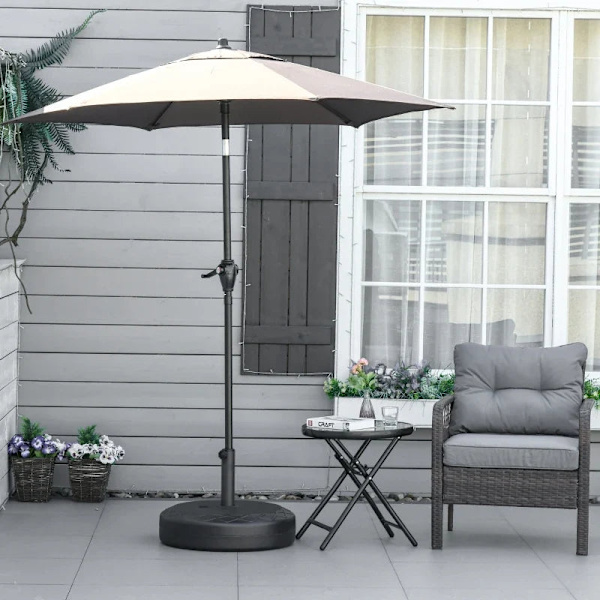 Rootz Parasol Stand - Parasol Holder - Parasol Base - Paraply Stand - Vejrbestandig - Fyldbar - Sort - Ø55 x 38H cm