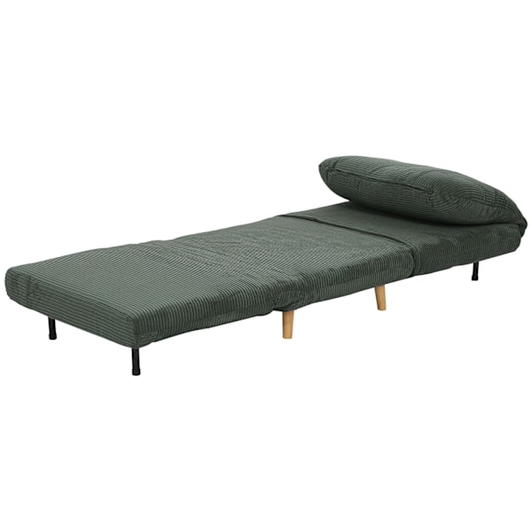 Rootz 2 -i -1 sovande fåtölj gästbädd - Cabriolet Soffa - Fällbar säng - Justerbar komfort - 82 cm x 89 cm x 83 cm - Grönt
