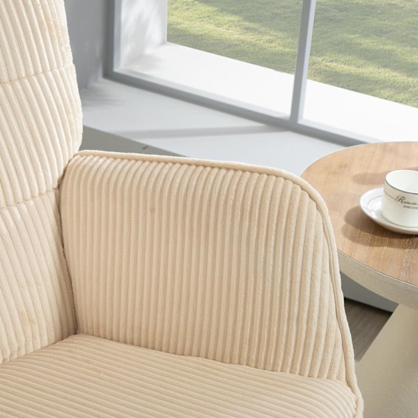 Rootz Vintage Rocking Chair - RECLINER - Afslappende stol - Tyk polstring - 98 cm x 71 cm x 101 cm - Beech Wood & Steel - Brown