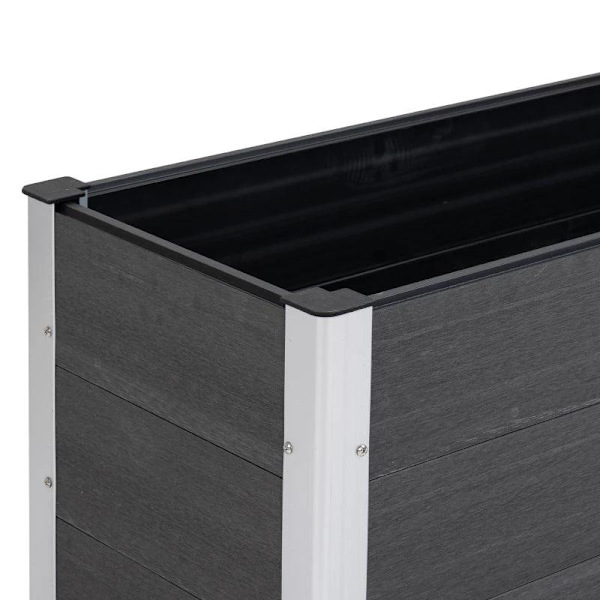 Rootz Plantekasse - Urtepotte - Blomsterkasse - WPC/Aluminium - 100 x 50 x 50 cm