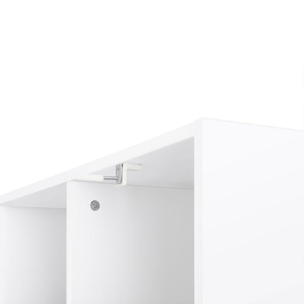 Rootz Bogreol - Bogreol - 8 Rum Bogreol - Moderne reol - Reol - Åben reol - Høj reol - Hjørne reol - Bogreol Organizer - Hvid - 97,5 x 100 x 30 cm