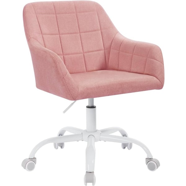 Rootz Ergonominen toimistotuoli - Kääntyvä pöytätuoli - Leveä istuin - Korkeussäädettävä - 360° Kääntyvä - Vakaa metallijalusta - Harmaa/Pink/Beige -