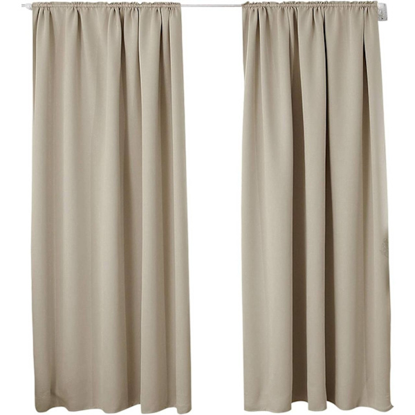 Rootz Premium mørklægningsgardiner - Lysblokerende gardiner - Privatlivsgardiner - 100 % polyester - Termisk isoleret - Energieffektiv - Støjreduceren