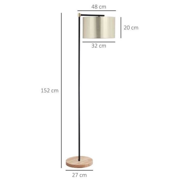 Rootz gulvlampe - Moderne gulvlampe med E27 fatning - Gylden lam