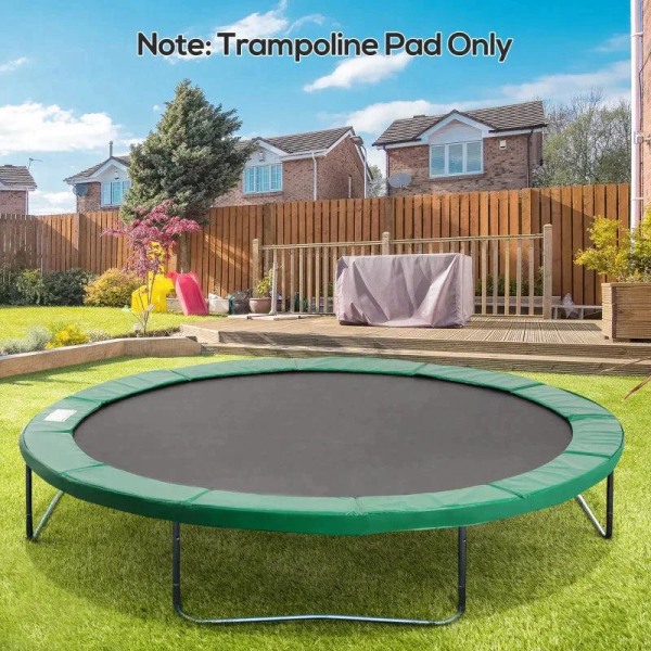 Rootz Trampolinfälgskydd - Trampolinfälg - Trampolinkantskydd - Grön - Säkerhetsnät 8ft 10ft 12ft 15ft - Ø366 Cm - (Trampolin ingår ej)