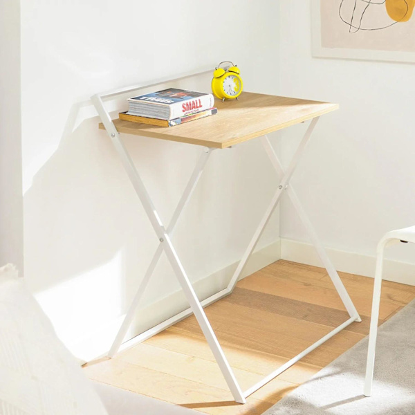 Rootz- Sammenklappeligt skrivebord Computer Skrivebord Arbejdsstation Skrivebord Børn Teenagere Skrivebord- Foldebord Sidebord Sofabord