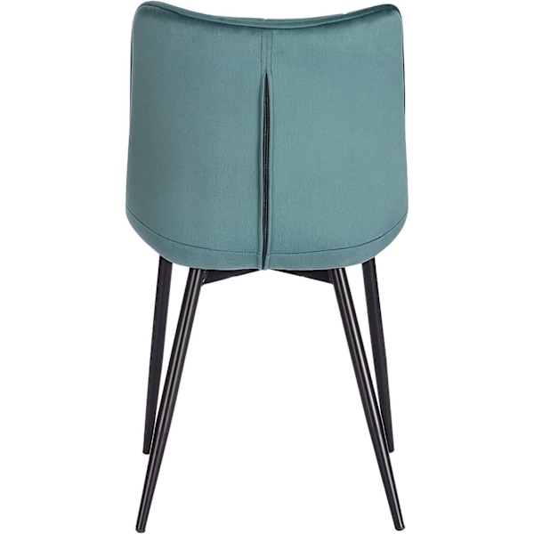 Rootz Set med 8 matstolar - Sammetsstolar - Turkosstolar - Ergonomisk design - Hållbar konstruktion - Golvskydd - 46 x 40,5 cm Sitsstorlek