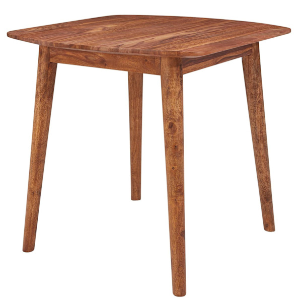 Rootz værelses spisebord Sheesham 80x78x80 cm massivt træbord - Designer køkkenbord træ - Massivt træbord Rustikt - Spisebord Massivt ægte træ Moderne