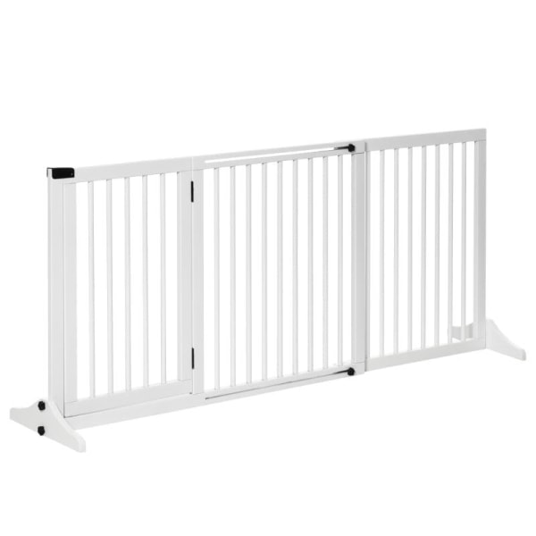 Rootz Pet Gate - Koiraportti - Koiran este - Turvaportti - Valkoinen - 113-166 x 36 x 71 cm