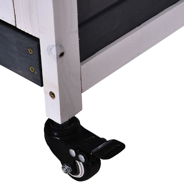 Rootz kaninbur - vit - gran, metall - 35,43 cm x 20,86 cm x 23,22 cm