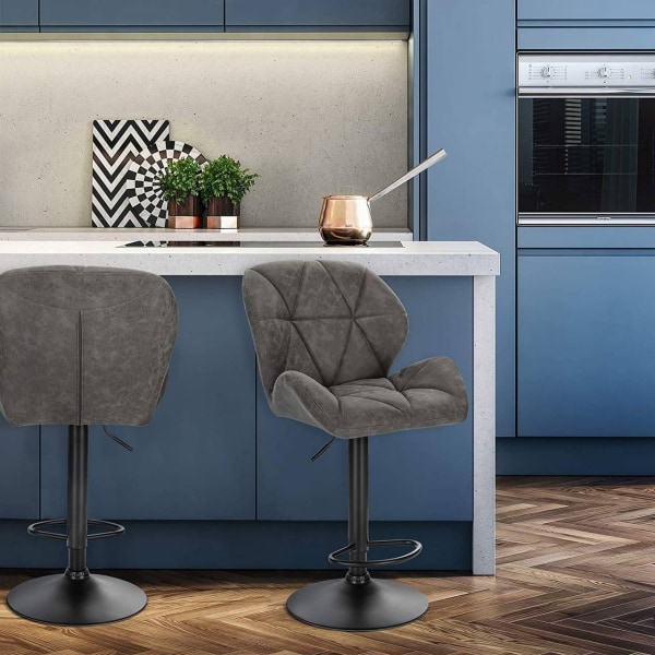 Rootz Barstolsset - Bänkpallar - Snurrstolar - Ergonomisk design, hållbar konstruktion, golvskydd - konstläder - 94cm-116cm x 50cm x 40cm