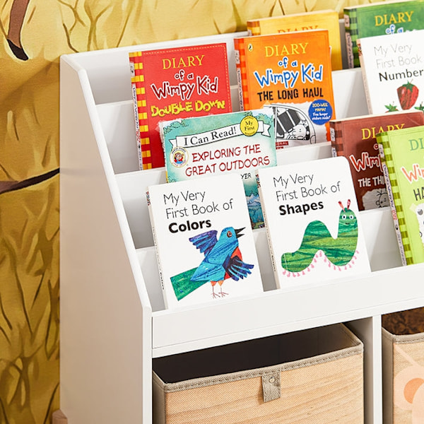 Rootz Children's Bookhelf - Kids Storage Shelf - Bokcase Organizer - Säkerhetsfunktioner - 65 cm x 70 cm x 30 cm