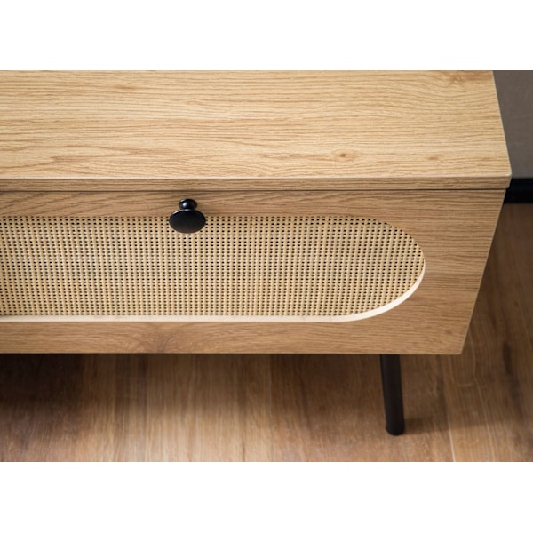 Rootz TV-underskåp - Modernt TV-ställ - Mediakonsol - Elegant vävdesign - 100 cm x 45 cm x 40 cm