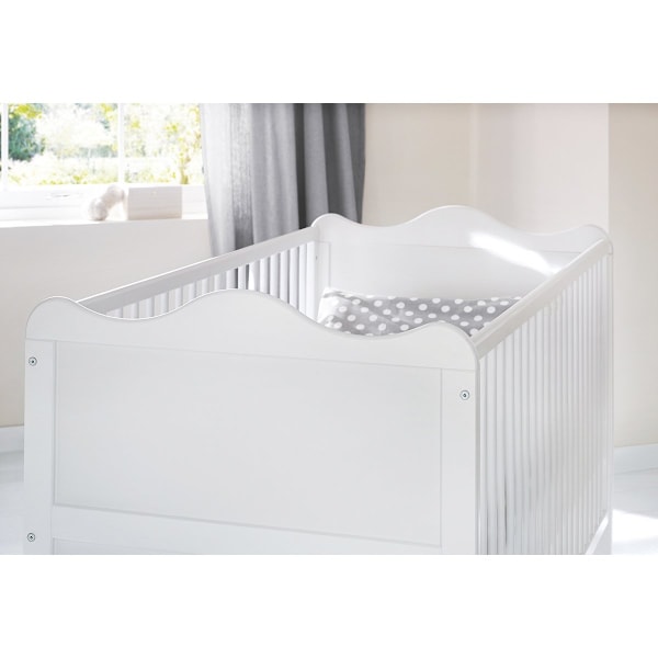 Rootz Nursery Set 'Florentina' - Cot Bed - Changing Unit - Convertible Design - Dimensioner: COT 146x76x85cm, skiftende enhed 130x77x101cm, garderobe