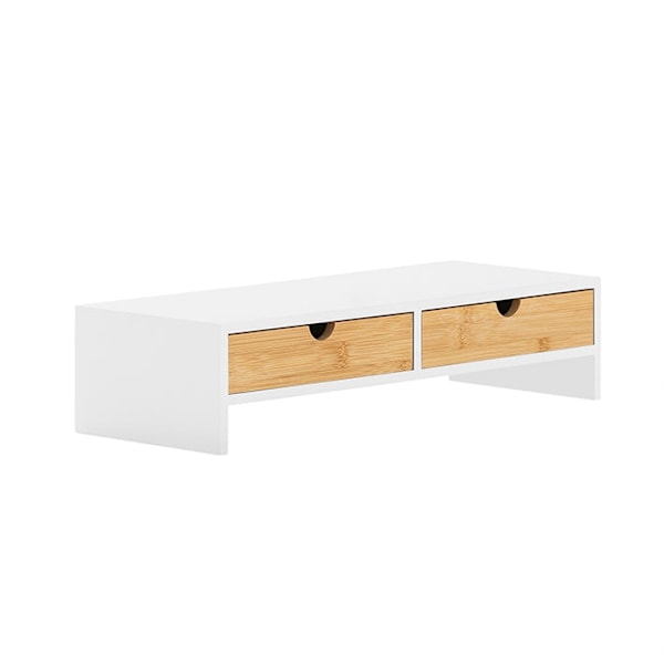Rootz Monitor Stand Riser - Computerstativ - Desk Organizer - MDF-materiale - 47cm x 11cm x 18cm - Perfekt højde - Pladsbesparende