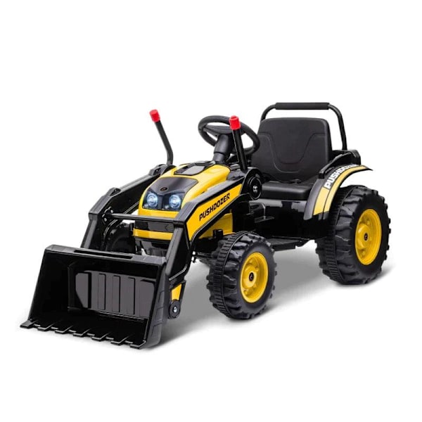 Rootz barnfordon - barns elektriska konstruktionsfordon - barntraktor - gul - 132 x 62 x 65 cm