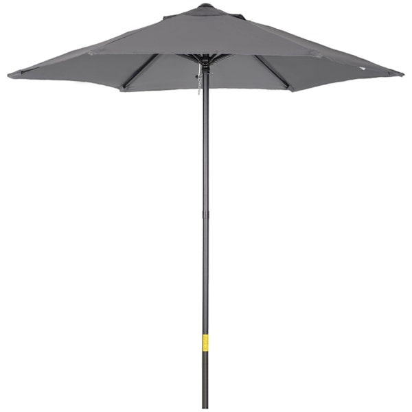 Rootz Parasol Ø196cm - Sunshade - balkongskärm - Bärbar skugga - Aluminiumram - Ø1.96m x 2,04 hm grå
