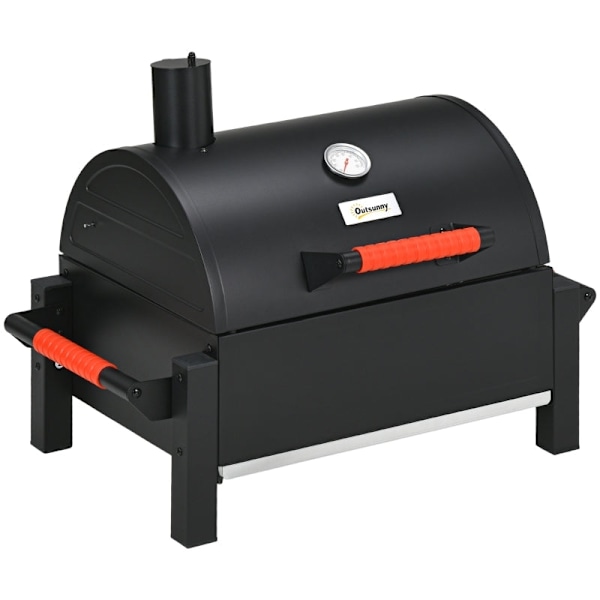 Rootz Kolgrill - Grill - Matlagning utomhus - Behåller värmen för rökiga smaker - Enkel temperaturövervakning - Justerbar ventilation - 68,5 cm x 50 c